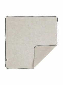 Broste Copenhagen Serviette de table lin taupe Gracie, 2 pièces, larg. 45 x long. 45 cm