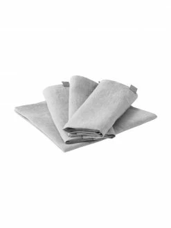 Serviettes en lin gris clair Olga, 4 pièces, larg. 45 x long. 45 cm -Cuisine Soldes 2022 Serviettes en lin gris clair Olga 4 pieces 3