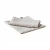 Serviettes en lin gris/blanc crème Alina, 2 pièces, larg. 45 x long. 45 cm -Cuisine Soldes 2022 Serviettes en lin grisblanc creme Alina 2 pieces