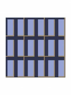 Broste Copenhagen Serviettes en papier bleu Isa, 12 pièces, larg. 33 x long. 33 cm