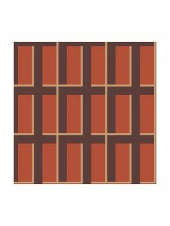 Broste Copenhagen Serviettes en papier rouge Isa, 12 pièces, larg. 33 x long. 33 cm