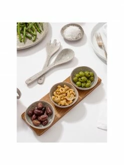 Ladelle Set apéritif porcelaine et bois d'acacia Artisan, 4 élém., Lot de différentes tailles 11 Ladelle Set apéritif porcelaine et bois d'acacia Artisan, 4 élém., Lot de différentes tailles -Cuisine Soldes 2022 Set aperitif porcelaine et bois dacacia Artisan 4 elem 3