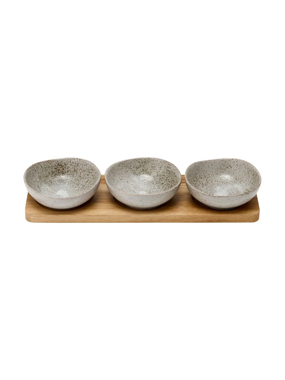 Ladelle Set apéritif porcelaine et bois d'acacia Artisan, 4 élém., Lot de différentes tailles 3 Ladelle Set apéritif porcelaine et bois d'acacia Artisan, 4 élém., Lot de différentes tailles