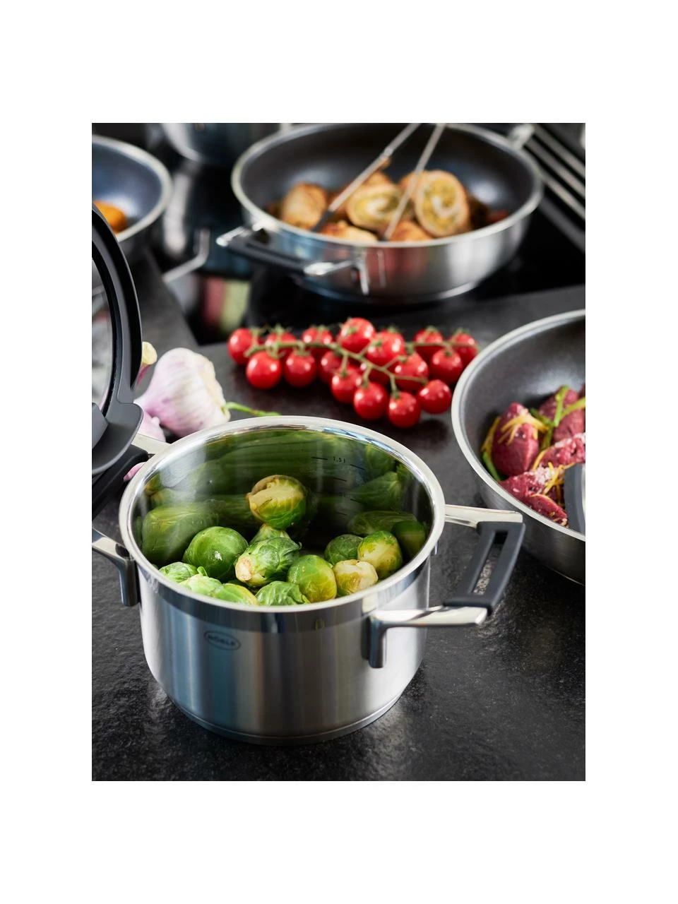 Set de casseroles acier inoxydable Silence par, 4 élém., Lot de différentes tailles 4 Set de casseroles acier inoxydable Silence par, 4 élém., Lot de différentes tailles – Image 2