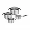 Set de casseroles acier inoxydable Silence par, 4 élém., Lot de différentes tailles