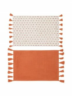 Sema Set de table boho à franges Earth Notes, larg. 30 x long. 45 cm