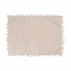 Cote Table Set de table en coton beige à franges Nalia, 2 pièces, larg. 50 x long. 40 cm