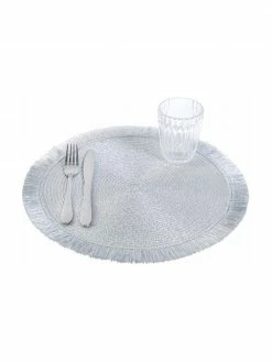 Villa D'Este Home Tivoli Set de table rond argenté Linda, 6 pièces, Ø 38 cm -Cuisine Soldes 2022 Set de table rond argente Linda 6 pieces 2