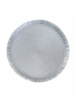 Villa D'Este Home Tivoli Set de table rond argenté Linda, 6 pièces, Ø 38 cm