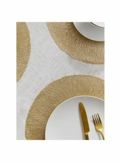 Villa D'Este Home Tivoli Set de table rond doré Linda, 6 pièces, Ø 38 cm -Cuisine Soldes 2022 Set de table rond dore Linda 6 pieces 5