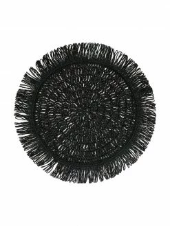 Set de table rond noir Gyula, Ø 40 cm