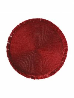 Villa D'Este Home Tivoli Set de table rond rouge, 6 pièces, Ø 38 cmDisponibilité limitée