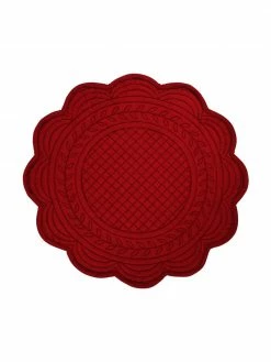 Cote Table Set de table ronds coton rouge Boutis, 2 pièces, Ø 43 cm