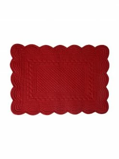 Cote Table Set de table rouge Boutis, 2 pièces, larg. 49 x long. 34 cm