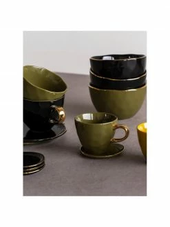 Urban Nature Culture Sous-tasse noire avec bord doré Good Morning Ø 9 cm, 2 pièces, Ø 9 cm -Cuisine Soldes 2022 Sous tasse noire avec bord dore Good Morning O 9 cm 2 pieces 3