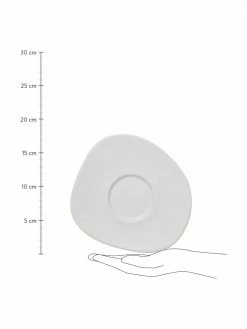 Villeroy & Boch Sous-tasse porcelaine blanche Organic, larg. 18 x long. 16 cm -Cuisine Soldes 2022 Sous tasse porcelaine blanche Organic 2