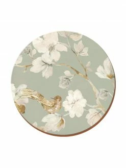 Sous-verre Duck Egg Floral, 4 pièces, Ø 12 cm