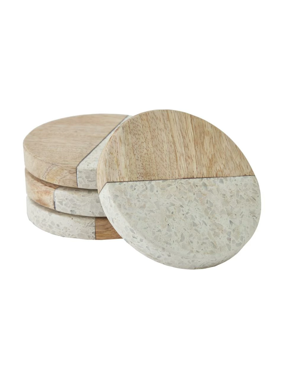 Sous-verre bois de manguier Augustine, 4 élém., Ø 10 x haut. 2 cm 3 Sous-verre bois de manguier Augustine, 4 élém., Ø 10 x haut. 2 cm