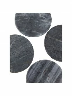 Sous-verre marbre Tressa, 4 élém., Ø 10 x haut. 1 cm -Cuisine Soldes 2022 Sous verre marbre Tressa 4 elem 10