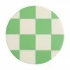 &k amsterdam Sous-verre vert Check, 4 pièces, Ø 10 cm -Cuisine Soldes 2022 Sous verre vert Check 4 pieces
