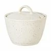 Broste Copenhagen Sucrier rustique grès cérame faite main blanc crème Nordic Vanilla, Ø 10 cm x haut. 7 cm