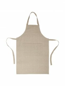 Andrea House Tablier beige coton bio Cappuccino, larg. 60 x long. 90 cm