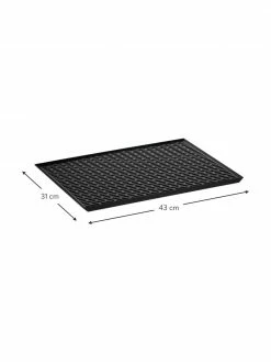 Yamazaki Tapis de drainage vaisselle Tower, larg. 43 x haut. 2 cm -Cuisine Soldes 2022 Tapis de drainage vaisselle Tower 2