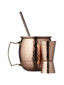 Tasse Moscow Mule à surface martelée Lyngby, 9 élém., Lot de différentes tailles