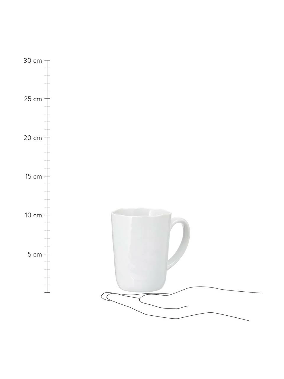 Tasse à café à surface inégale Porcelino, 6 pièces, Ø 8 x haut. 11 cm, 550 mlDisponibilité limitée 5 Tasse à café à surface inégale Porcelino, 6 pièces, Ø 8 x haut. 11 cm, 550 mlDisponibilité limitée – Image 3