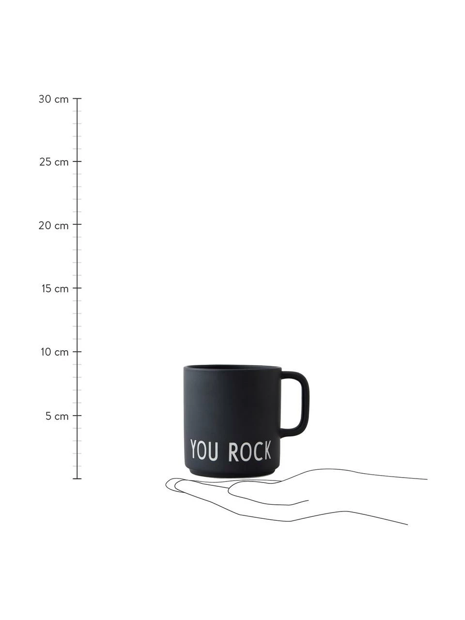 Design Letters Tasse à café design en porcelaine noire Favourite avec lettrage YOU ROCK, Ø 10 x haut. 9 cm, 250 ml 5 Design Letters Tasse à café design en porcelaine noire Favourite avec lettrage YOU ROCK, Ø 10 x haut. 9 cm, 250 ml – Image 3