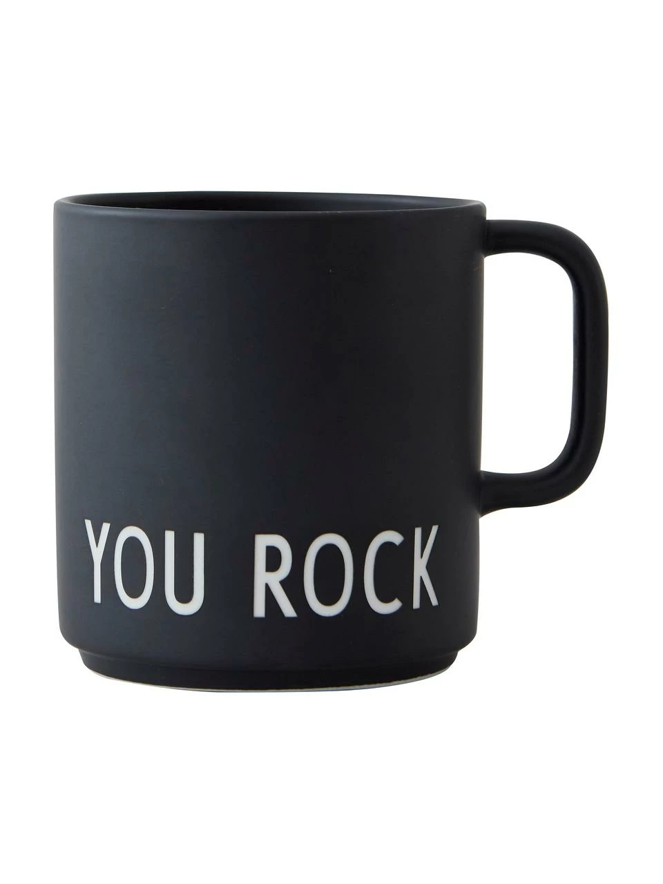 Design Letters Tasse à café design en porcelaine noire Favourite avec lettrage YOU ROCK, Ø 10 x haut. 9 cm, 250 ml 3 Design Letters Tasse à café design en porcelaine noire Favourite avec lettrage YOU ROCK, Ø 10 x haut. 9 cm, 250 ml