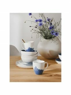 Westwing Collection Tasse à café porcelaine avec motif abstrait et rebord doré Rosie, 2 pièces, Ø 12 x haut. 9 cm -Cuisine Soldes 2022 Tasse a cafe porcelaine avec motif abstrait et rebord dore Rosie 2 pieces 11