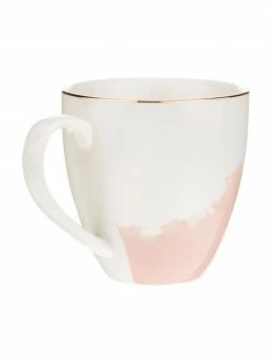 Westwing Collection Tasse &agrave; caf&eacute; porcelaine avec motif abstrait et rebord dor&eacute; Rosie, 2&nbsp;pi&egrave;ces, Ø 12 x haut. 9 cm -Cuisine Soldes 2022 Tasse a cafe porcelaine avec motif abstrait et rebord dore Rosie 2 pieces 4