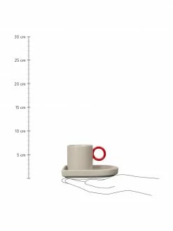 By On Tasse à espresso avec sous-tasse porcelaine grège/rouge Niki, 6 pièces, Ø 6 x haut. 6 cm, 80 ml -Cuisine Soldes 2022 Tasse a espresso avec sous tasse porcelaine gregerouge Niki 6 pieces 2