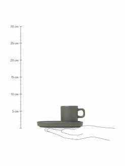 Tasse à expresso avec sous-tasses gris foncé mat/brillant Pilar, 2 pièces, Ø 5 x haut. 6 cm, 50 ml -Cuisine Soldes 2022 Tasse a expresso avec sous tasses gris fonce matbrillant Pilar 2 pieces 2