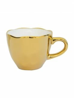 Urban Nature Culture Tasse à expresso dorée Good Morning, 2 pièces, Ø 6 x haut. 5 cm, 95 ml