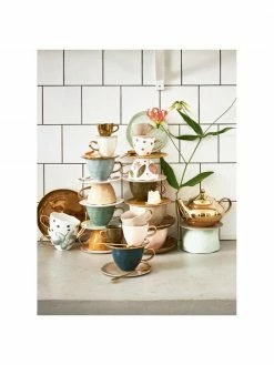 Urban Nature Culture Tasse à expresso dorée Good Morning, 2 pièces, Ø 6 x haut. 5 cm, 95 ml -Cuisine Soldes 2022 Tasse a expresso doree Good Morning 2 pieces 4