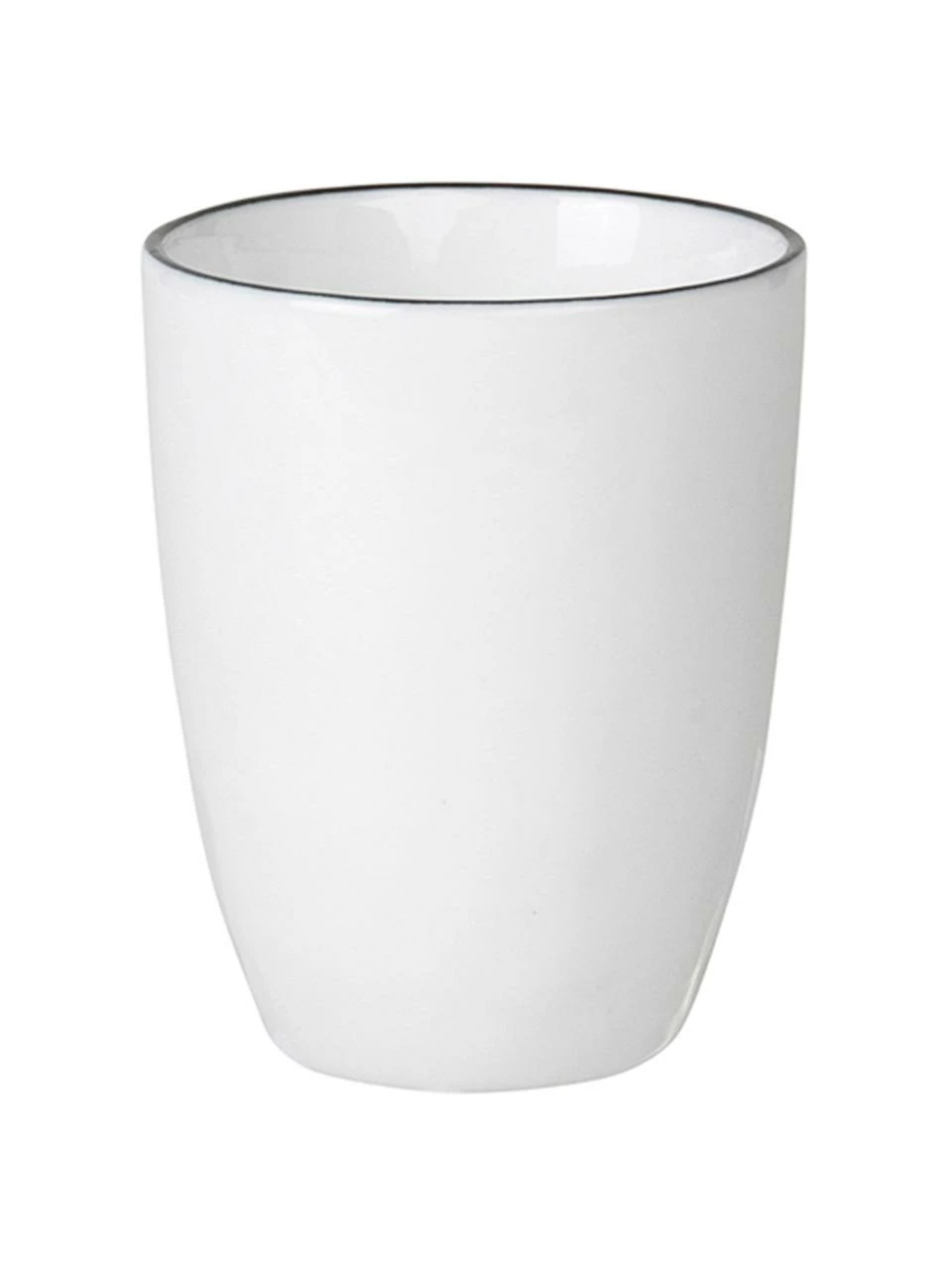 Broste Copenhagen Tasse à expresso en porcelaine avec bord noir, faite main Salt, 4 pièces, Ø 6 x haut. 8 cm, 100 ml 3 Broste Copenhagen Tasse à expresso en porcelaine avec bord noir, faite main Salt, 4 pièces, Ø 6 x haut. 8 cm, 100 ml