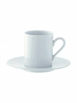 Lsa International Tasse à expresso porcelaine Bianco, 4 pièces, Ø 12 x haut. 7 cm, 90 ml