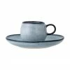 Bloomingville Tasse à expresso rustique avec sous-tasse Sandrine, 2 pièces, Ø 7 x haut. 6 cm, 100 cm -Cuisine Soldes 2022 Tasse a expresso rustique avec sous tasse Sandrine 2 pieces