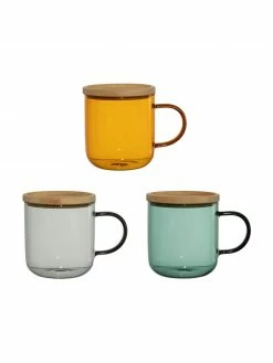 Cote Table Tasse à thé avec sous-tasse/couvercle Dilacia, 3 pièces, Ø 8 x haut. 9 cm, 250 ml