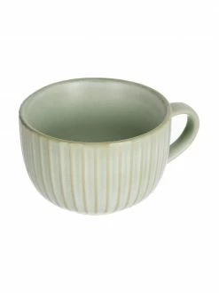 Tasse à thé céramique vert clair Itziar, 2 pièces, Ø 12 x haut. 8 cm, 500 ml