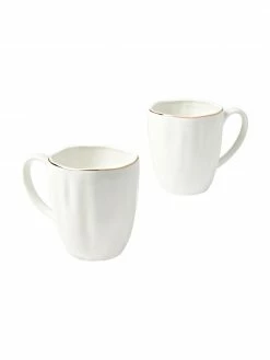 Westwing Collection Tasse à thé porcelaine Sali, 2 pièces, Ø 9 x haut. 10 cm, 350 ml -Cuisine Soldes 2022 Tasse a the porcelaine Sali 2 pieces 3