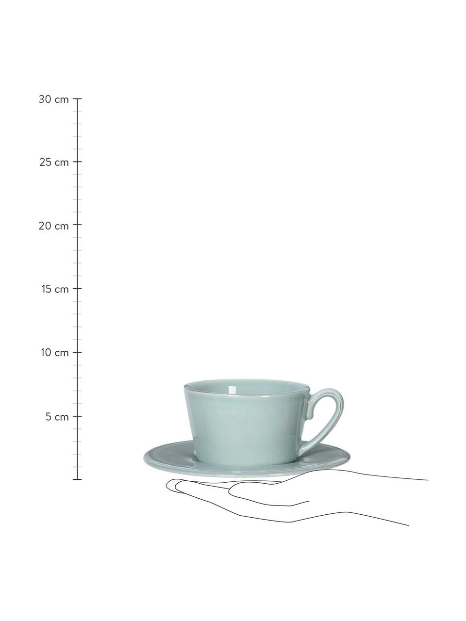 Cote Table Tasse à thé style rustique Constance, Ø 19 x haut. 8 cm, 375 ml 5 Cote Table Tasse à thé style rustique Constance, Ø 19 x haut. 8 cm, 375 ml – Image 3