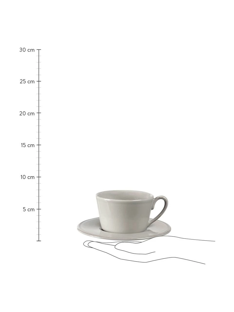 Cote Table Tasse à thé style rustique Constance, Ø 19 x haut. 8 cm, 375 ml 5 Cote Table Tasse à thé style rustique Constance, Ø 19 x haut. 8 cm, 375 ml – Image 3