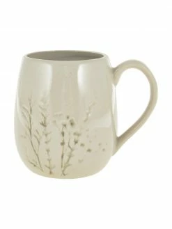 Bloomingville Tasse artisanale à motif herbe Bea, Ø 10 x haut. 11 cm, 400 ml