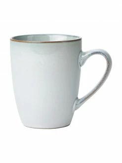 Westwing Collection Tasse artisanale grès bleu Thalia, 2 élém., Ø 9 x haut. 11 cm