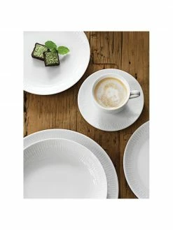 Tasse avec sous-tasse blanche Relief, 4 pièces, Ø 9 x haut. 7 cm, 200 ml -Cuisine Soldes 2022 Tasse avec sous tasse blanche Relief 4 pieces 4