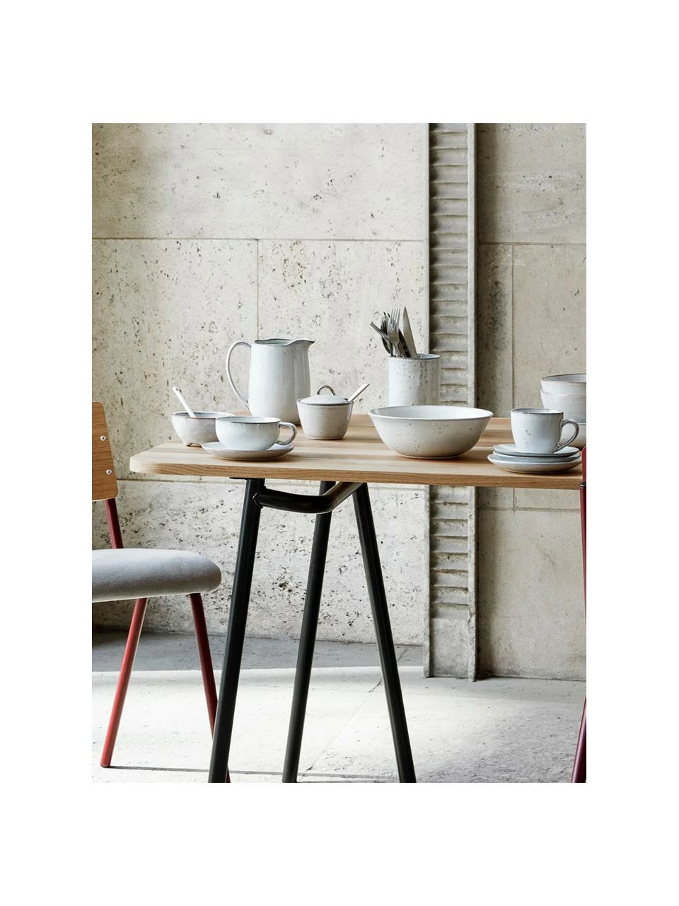 Broste Copenhagen Tasse blanche faite à la main Nordic Sand, Ø 11 x haut. 5 cm, 350 ml 4 Broste Copenhagen Tasse blanche faite à la main Nordic Sand, Ø 11 x haut. 5 cm, 350 ml – Image 2