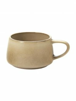 Tasse céramique beige Sheilyn, 4 pièces, larg. 12 x long. 7 cm, 400 ml